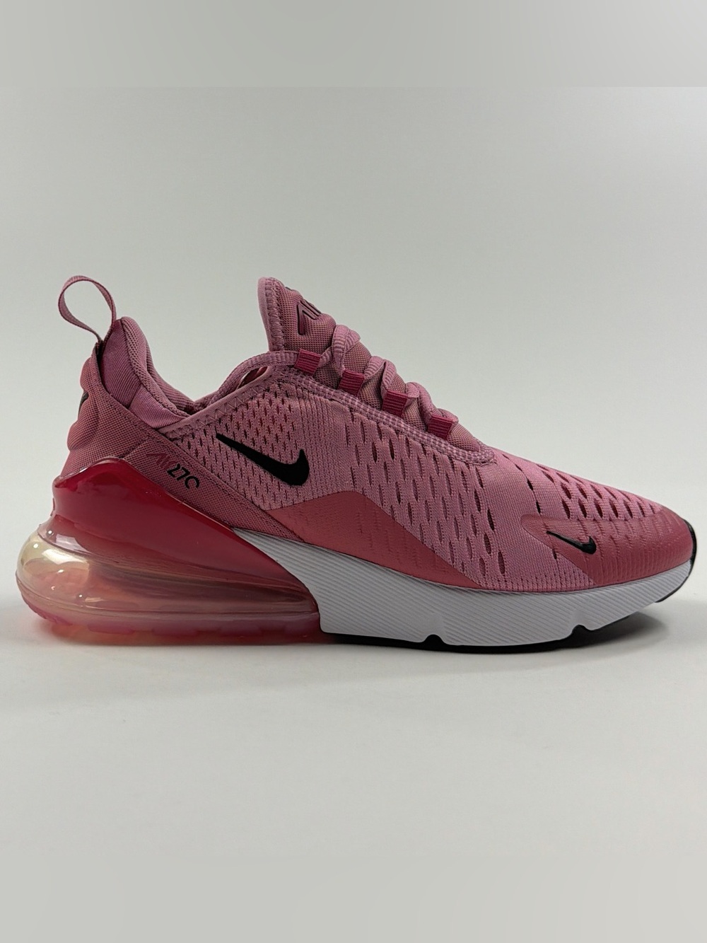 Nike Air Max 270 Pink Black Womens Size 7.5 Shoes Sneakers Athletic AH6789-607